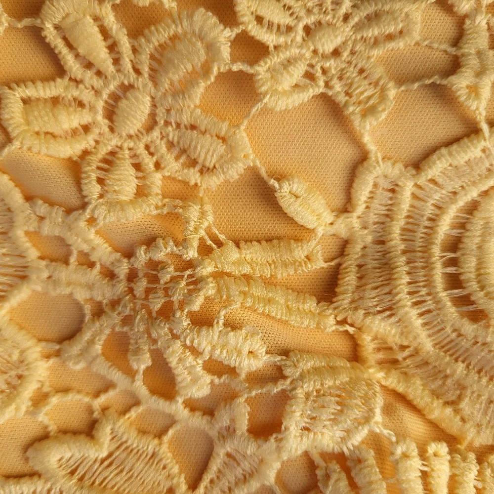 Lulu's Yellow Lace Halter Mini Dress - Picture 9 of 10